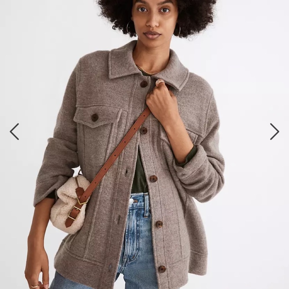 Madewell Boiled Wool Bridgman Sweater-Jacket